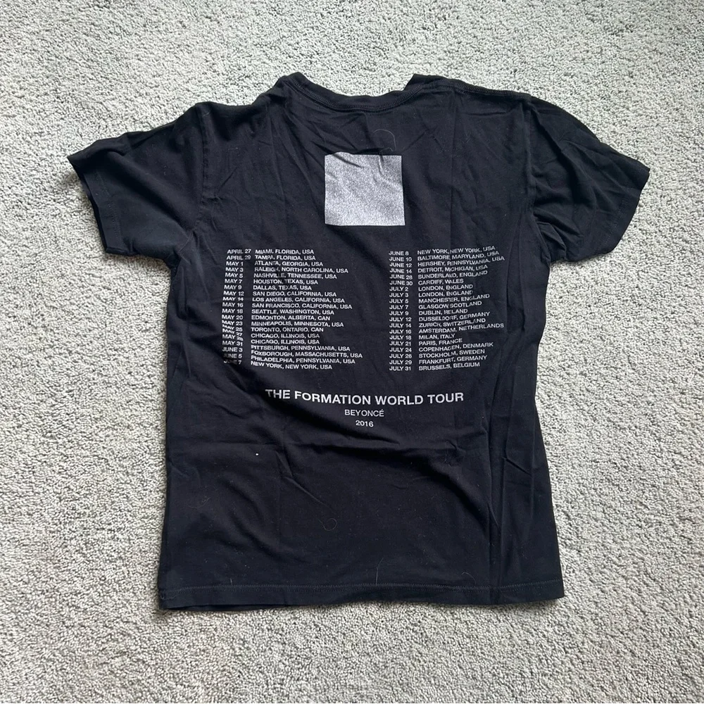 BEYONCÉ Formation Tour Graphic Black Smoke T shirt W M - Picture 4 of 6